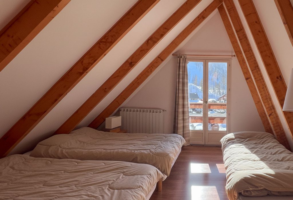 Chambre du Chalet Pointu à Isola 2000
